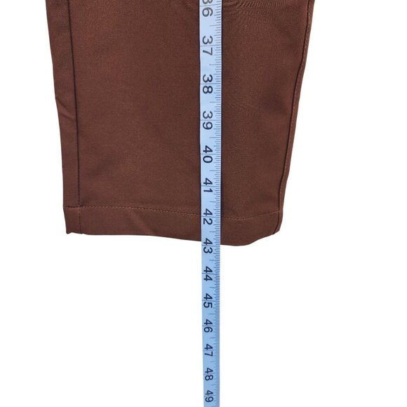 Veboon Mens Proflex Pants Size 36x32 Cotton Flex Polo Slim Fit Brown Formal - Picture 8 of 9